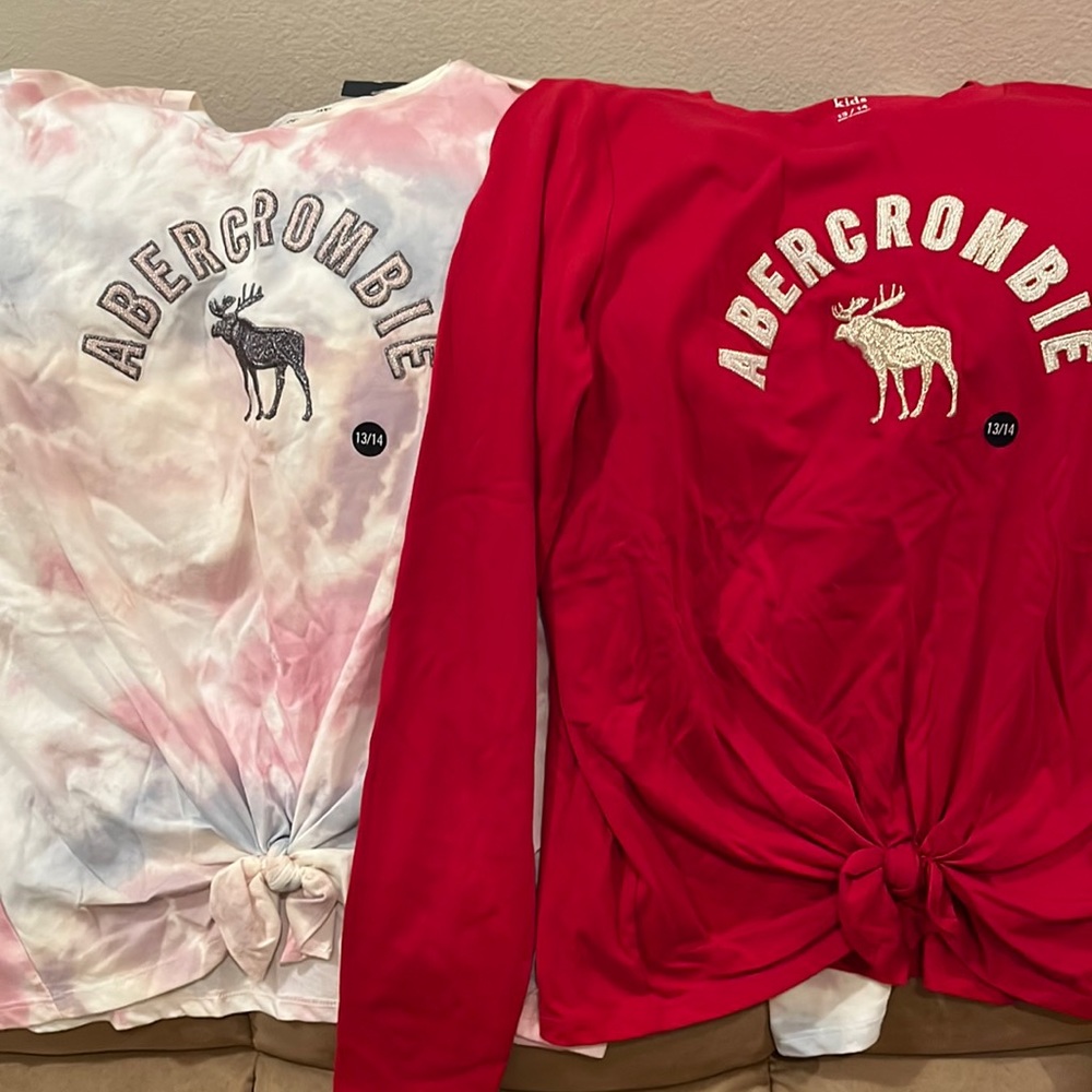 Two Girls Abercrombie Long Sleeve Tops
